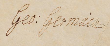 Lot #8037 King George III Signed Royal Military Commission, Countersigned by Lord George Germain, Appointing Sir Henry Clinton 
