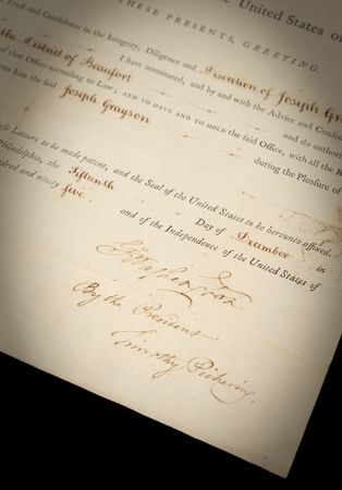 Lot #8066 George Washington Document Signed as