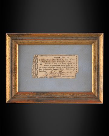 Lot #8013 John Hancock Signed 1765 Faneuil Hall