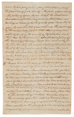 Lot #8008 Joseph Warren: Manuscript Draft Eulogy for the Patriot General Killed at Bunker Hill, Published in the Pennsylvania Magazine During Thomas Paine's Editorship (1775) - Image 4