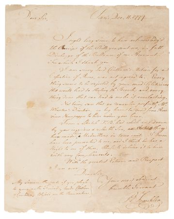 Lot #8024 Benjamin Franklin Revolutionary War-Dated Autograph Letter Signed on Peace Negotiations with Great Britain: 