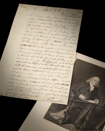 Lot #8027 Benjamin Franklin Autograph Letter