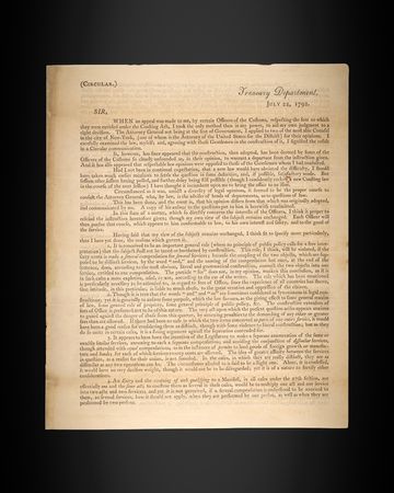 Lot #8060 Alexander Hamilton Signed Treasury