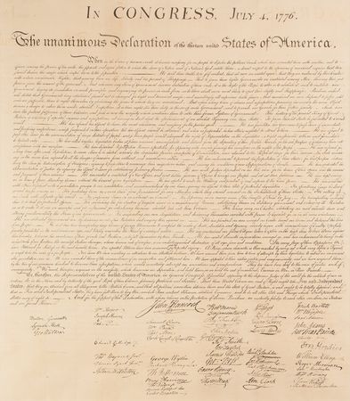 Lot #8033 Declaration of Independence: Force Print from W. J. Stone's Copperplate (c. 1833) - Image 3
