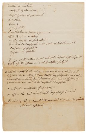 Lot #8054 Constitution: Manuscript Meeting Minutes of the Constitutional Convention of Connecticut (c. 1787) - Image 4